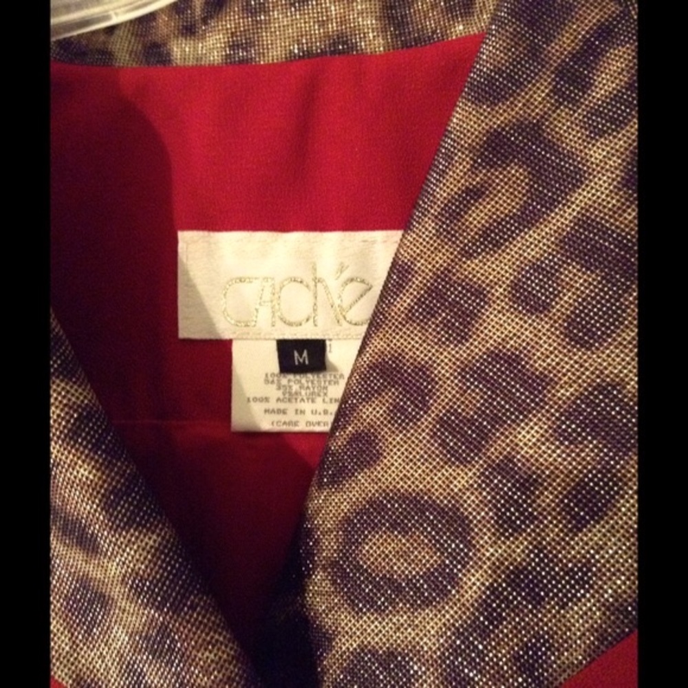 Cache Vintage Red & Leopard  Jacket - Picture 4 of 4